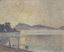 La Pointe de Cougoussa, Sunset, 1925. Artist: Lucien Pissarro.