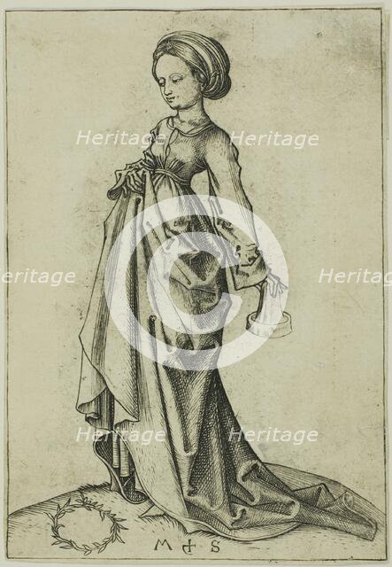 The Second Foolish Virgin, n.d. Creator: Martin Schongauer.