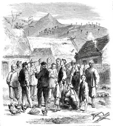 Purchasing eggs and fowls of the natives - from a sketch by our special artist in China, 1860. Creator: Unknown.