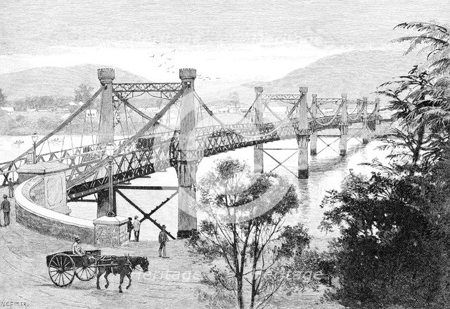 The Bridge, Rockhampton, Queensland, Australia, 1886. Artist: WC Fitler