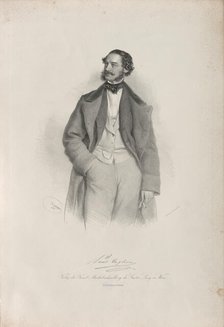 Portrait of the dancer, choreographer and ballet master Paul Taglioni (1808-1884), 1856. Creator: Kriehuber, Josef (1800-1876).