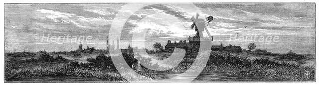 'Windmill on Wimbledon Common', 1880. Artist: Robert Taylor Pritchett