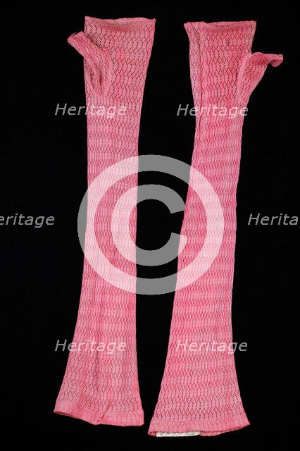 Evening mitts, American, third quarter 19th century. Creator: Unknown.