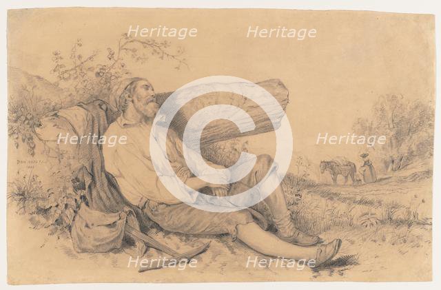 Sleeping Field Worker, 1842. Creator: Dominque Louis Papety (French, 1815-1849).