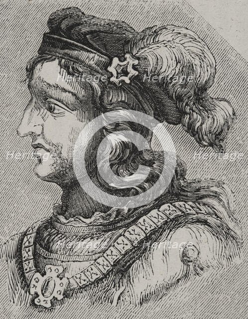 Gesaleico, (d511), Visigothic king from 507 to 510, 1853.  Creator: Unknown.