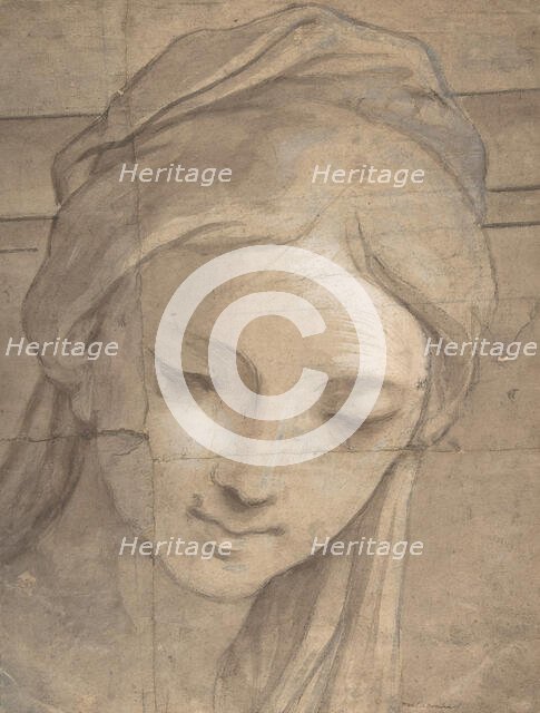 Head of a Young Woman in Three-Quarter View Facing Left, 1670-1700. Creator: Carlo Cignani.