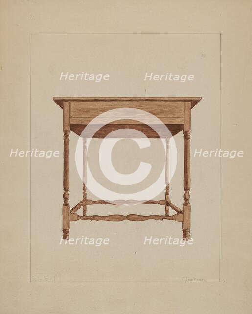 Table, 1935/1942. Creator: Frederick Jackson.