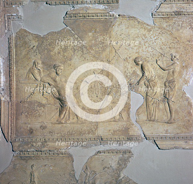 Roman stucco of Dionysiac rites, 1st century BC. Artist: Unknown