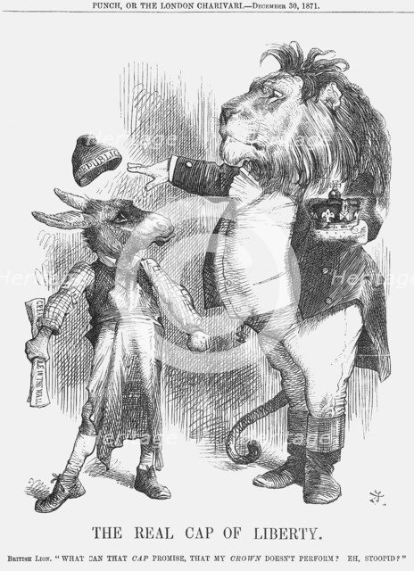 'The Real Cap of Liberty', 1871. Artist: Joseph Swain