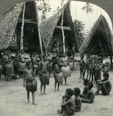 'Carrying Water in Coconut Shells - A Village Scene in New Guinea', c1930s. Creator: Unknown.