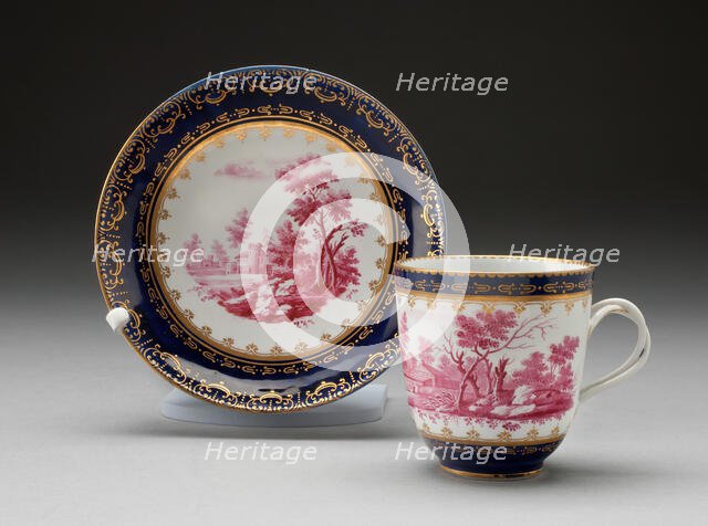 Cup and Saucer, Doccia, c. 1775. Creator: Doccia Porcelain Factory.