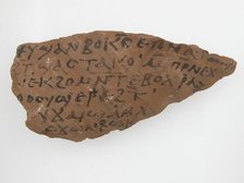 Ostrakon with a Letter, Coptic, 580-640. Creator: Unknown.