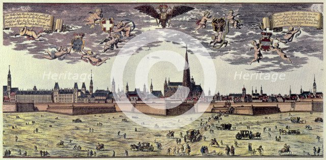 View of the city of Vienna before the Turkish siege of 1683.