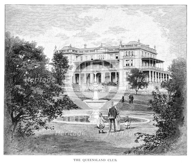The Queensland Club, Australia, 1886. Artist: Unknown