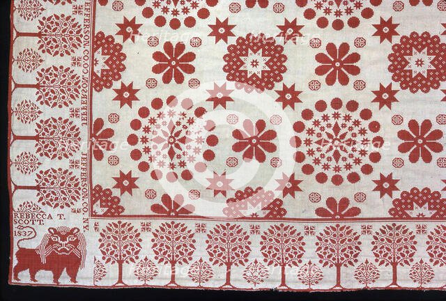 Coverlet, New York, 1837. Creator: Harry Tyler.