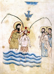 'The Baptism of Jesus by St John the Baptist', c1334. Artist: Vardan Lorets'i