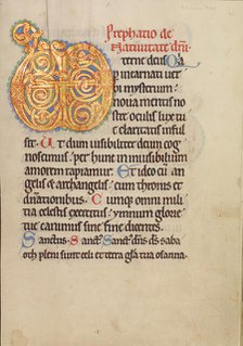 Decorated Monogram VD; Missal, about 1180. Creator: Unknown.