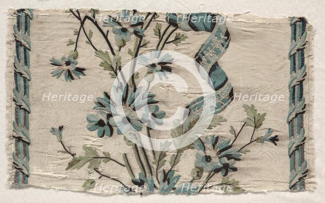 Two Pieces of Embroidery, 1723-1774. Creator: Philippe de Lasalle (French, 1723-1805).