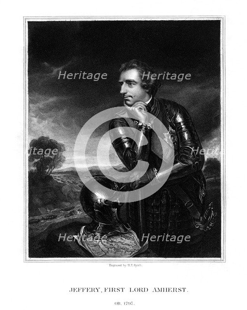 Jeffery Amherst, 1st Baron Amherst, Commander-in-Chief of the British Army, (1832).Artist: Henry Thomas Ryall