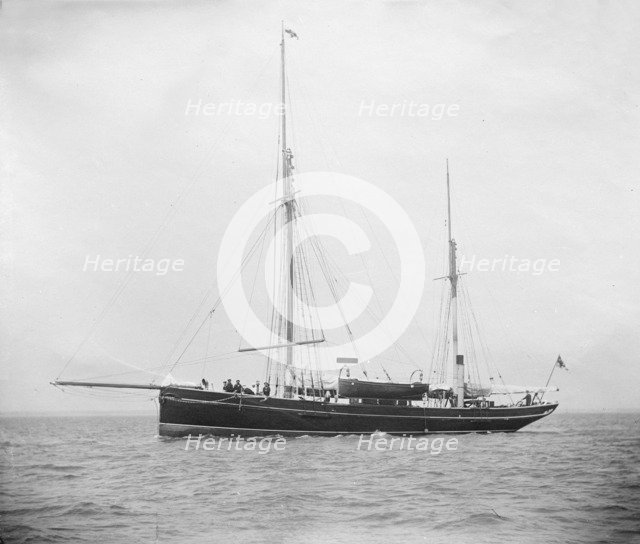The ketch 'Gelasma' under motor. Creator: Kirk & Sons of Cowes.