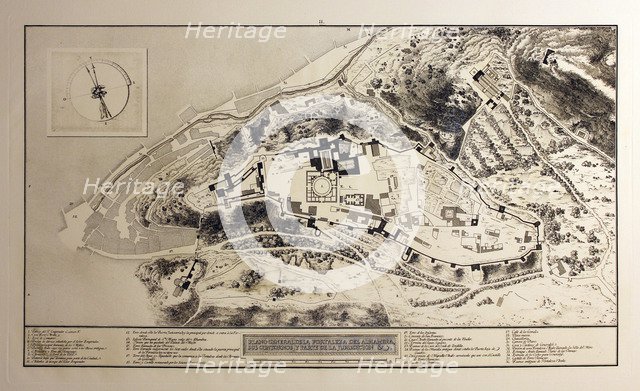 General plan of the Fortress of the Alhambra, 1770.
