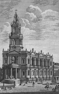 St Mary's Church in the Strand, London, mid 18th century. Artist: James Cole.
