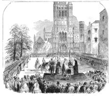 Presentation of Colours to the Cambridgeshire Militia, at Ely, 1854. Creator: Unknown.