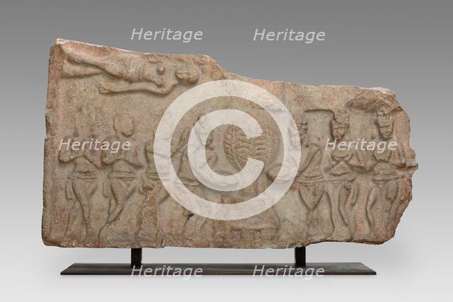 Veneration of the Bodhi Tree, 3rd century. Creator: Unknown.