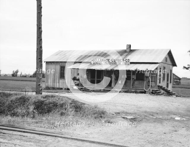 Plantation store, Mississippi Delta, 1936. Creator: Dorothea Lange.