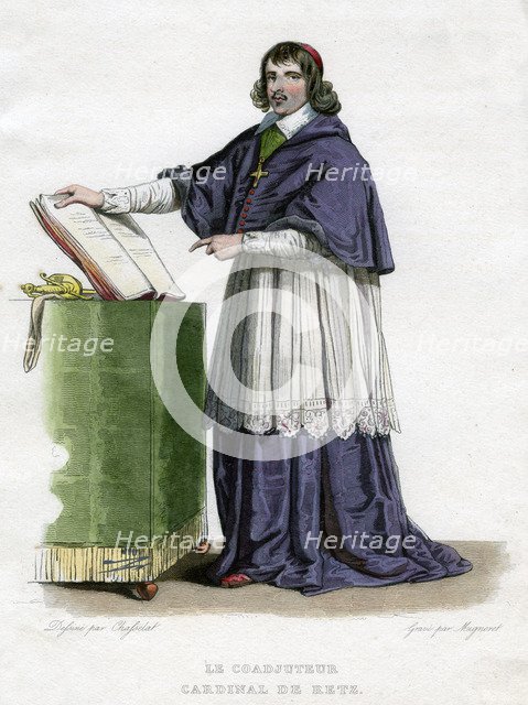Jean Francois Paul de Gondi, Cardinal de Retz, 17th century French churchman and agitatorArtist: A Migneret