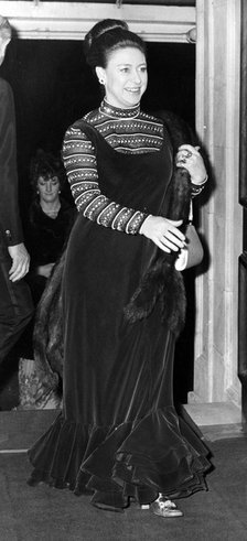 Princess Margaret attending a charity pop concert, Royal Albert Hall, London, 1971. Artist: Unknown