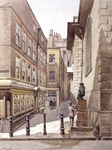 Bow Churchyard, London, 1887. Artist: John Crowther