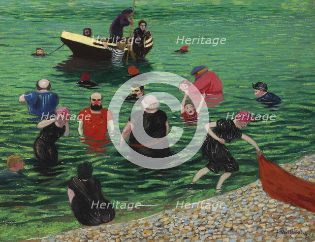 Bathers at Étretat, 1899. Creator: Vallotton, Felix Edouard (1865-1925).