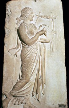 Neo-Attic relief of the Muse Citharide. Artist: Unknown