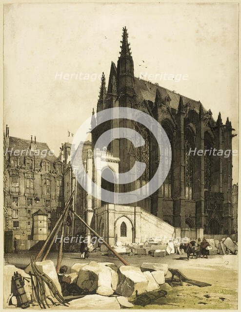 La Sainte Chapelle, Paris, 1839. Creator: Thomas Shotter Boys.