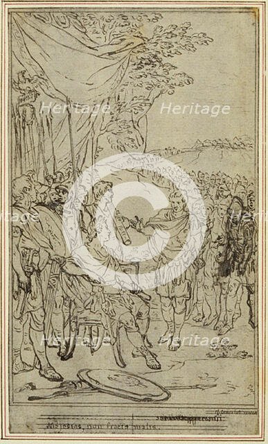 Study for Lucain's "La Pharsale", Canto IV, c. 1766. Creator: Hubert Francois Gravelot.