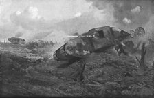 'Un des plus extraordinaires spectacles de cetteguerre les "Tanks" britanniques sur le..., 1916. Creator: J Simont.