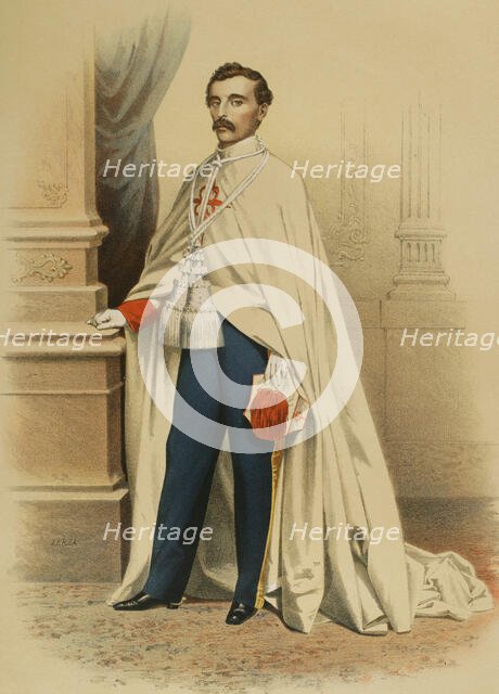 Knight of the Order of Santiago wearing ceremonial dress, 1865.  Creator: Unknown.