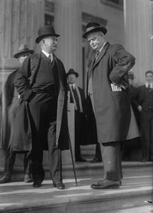 Frank Buchanan, Rep. from Illinois, Right, with Thomas W. Lawson; Leak Hearings, 1917 or 1918. Creator: Harris & Ewing.