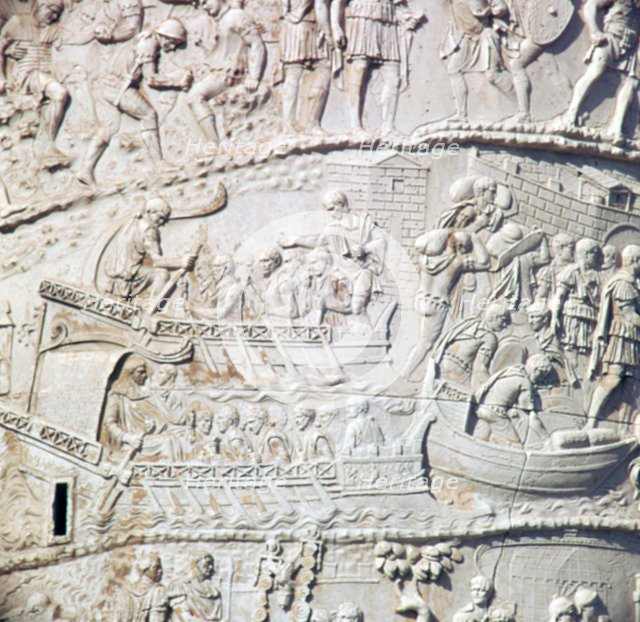 Detail of Trajan's column, showing resupplying. Artist: Unknown