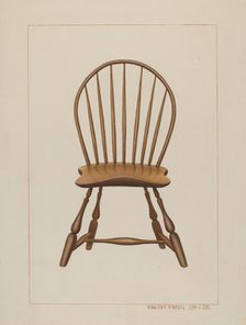 Windsor Fan-back Chair, c. 1938. Creator: Vincent P. Rosel.