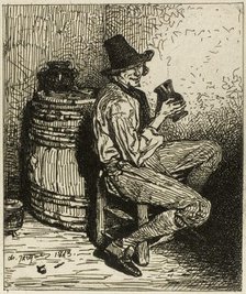 Drinker, 1843. Creator: Charles Emile Jacque.