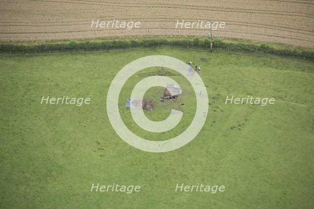 Archaeological excavation at Hanging Grimston medieval settlement, North Yorkshire, 2017. Creator: Historic England Staff Photographer.