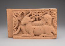 Architectural Panel with Deer, 14th/15th century. Creator: Unknown.
