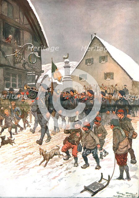 ''Nos chasseurs en Haute-Alsace (Saint-Amarin)', 1915 Creator: Georges Bertin Scott.