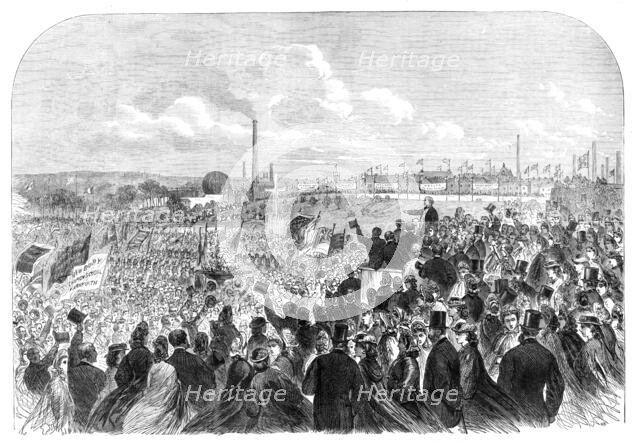The opening of the People's Park, Farnworth, near Bolton, Lancashire, 1864. Creator: Unknown.