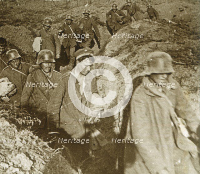 German soldiers, Bois des Chevaliers, Vaux, northern France, c1914-c1918. Artist: Unknown.