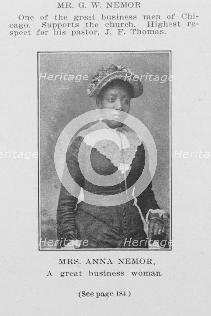Mrs. Anna Nemor; A great business woman, 1907. Creator: Unknown.