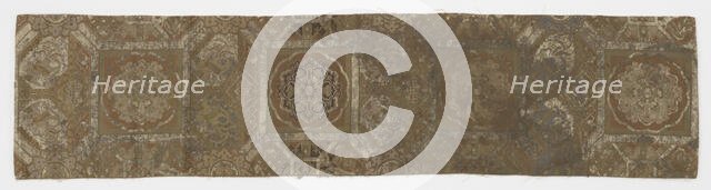 Length of lined textile, fragment from an obi, Edo period, 18th century. Creator: Unknown.