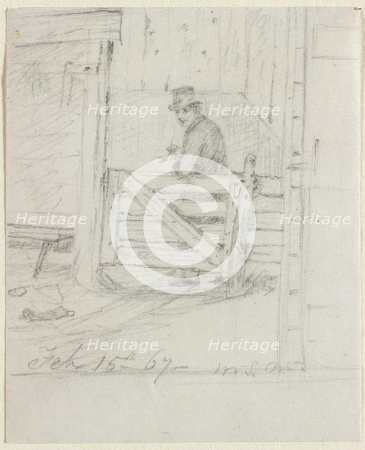 Resting on the Fence, 1867. Creator: William Sidney Mount (American, 1807-1868).